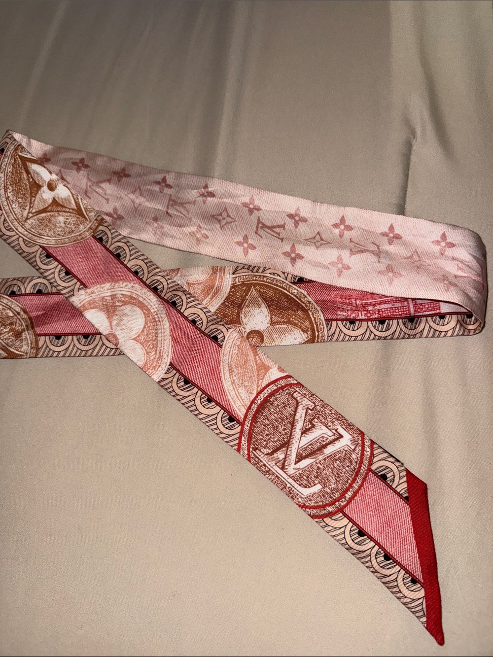 Louis Vuitton Pink Twilly Scarf